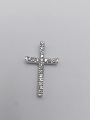 Silver Cross 925 Plated with Zircon Like New