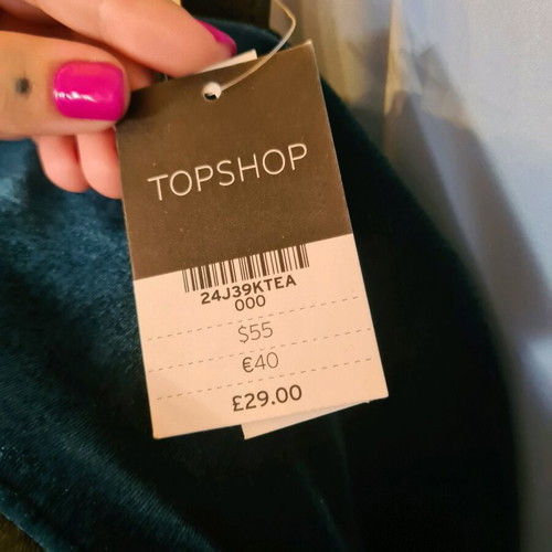 Velvet backpack Topshop new, petrol color