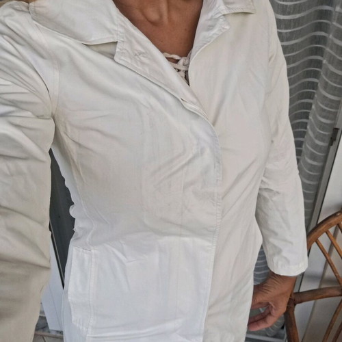 Vintage white capartina coat used, small, Project Classico