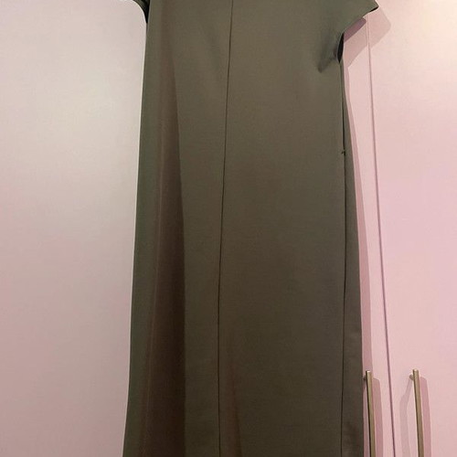 Midi dress Zara gray like new, small with belt