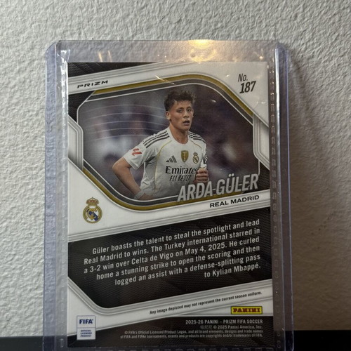 Arda Guler Silver Mosaic Panini Prizm 2025/26 Card new