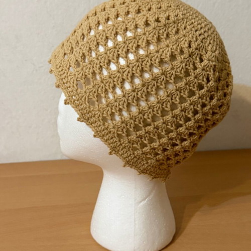 Crochet Lace Bucket Hat new, lightweight summer sun hat beige