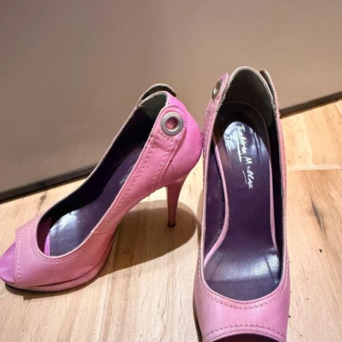 Tsakiris Mallas pink leather pumps size 38 used