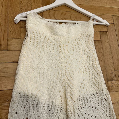 Lace pants Tania Christoforatou collection new, white, XS