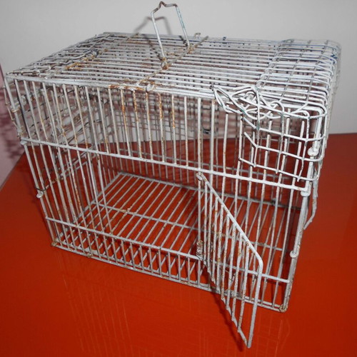 Wire bird cage used small for finches 27x17x20 cm