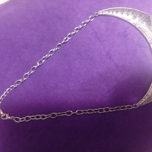 Boho Statement Necklace in Silver Tone like new