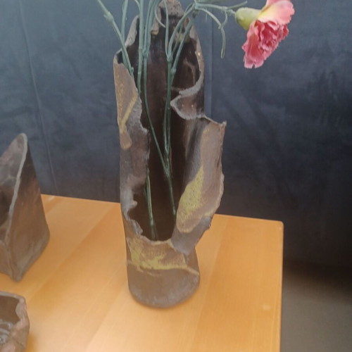 Ceramic designer vase used, 32 cm height