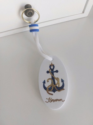 Karavan anchor keychain nautical new