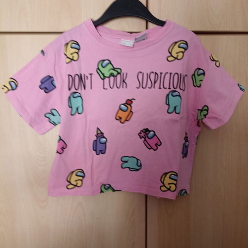 Among Us T-Shirt Zara size 140 cm like new, multicolor