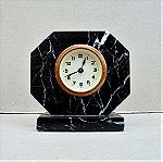  Ρολόι επιτραπέζιο, μαρμάρινο, γαλλικό, Art Deco, περίπου 100 ετών.