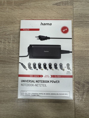 Hama Universal Notebook Power Supply 90W new laptop charger with multiple plugs