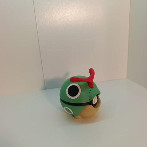 Caterpie Pokéball Clicker 3D printed collectible