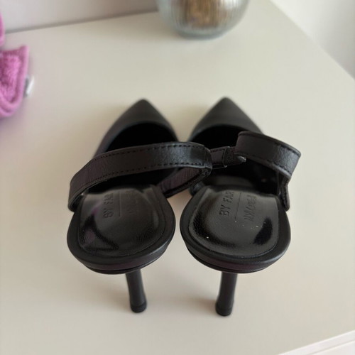 By Far black leather pumps like new, size 38