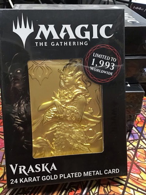 Vraska Magic the Gathering επιχρυσωμένη κάρτα μεταλλική 24 καράτια νέα