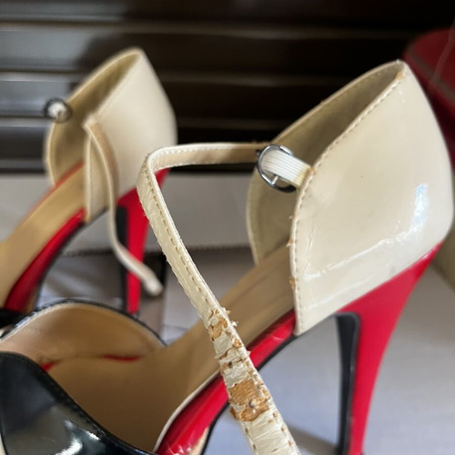High Heeled Sandals Adam's Shoes used, multicolor, size 37
