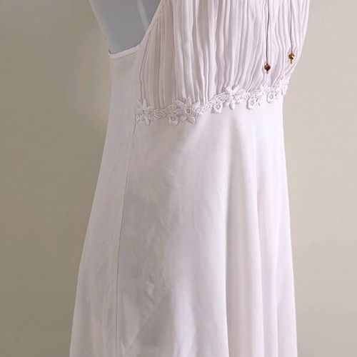 Pink Marks & Spencer Baby Doll nightgown with pleated details and floral trim