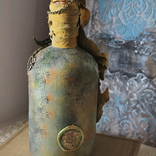 The Alchemist's Study Mixed Media Art Bottle made to order