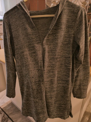 Thin gray jacket with hood used, size Medium