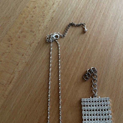 Jewelry set with rhinestones used, necklace, earrings & bracelet