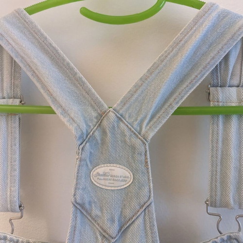 Pull & Bear denim jumpsuit, grey and blue, size M