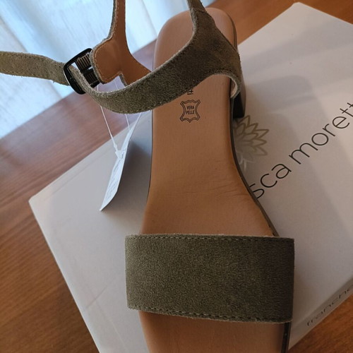 Francesco Moretti women's leather shoes new, green, size 40