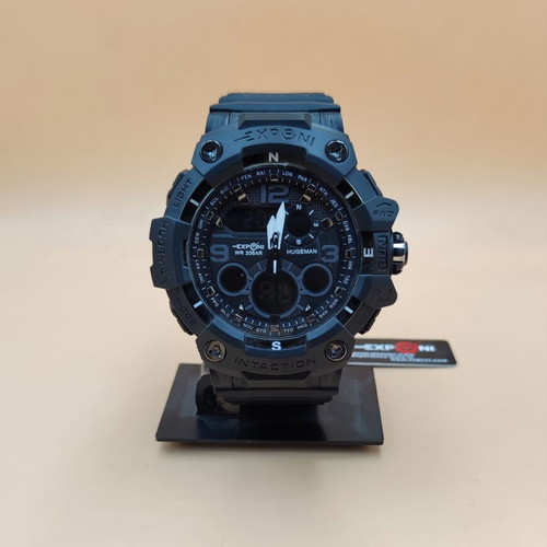 Exponi men's watch black like new, analog and digital