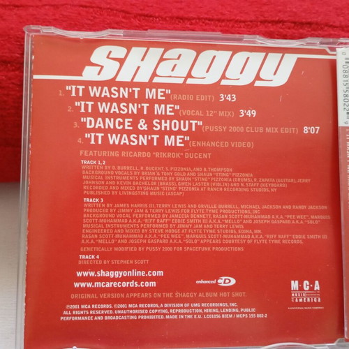 Shaggy It Wasn't Me CD Single 2001, reggae