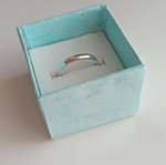 Vintage 925 Silver Ring Bombé Shape, Thin Band like new
