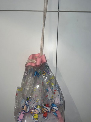 Transparent girl bag like new, 1980s, 19x26cm
