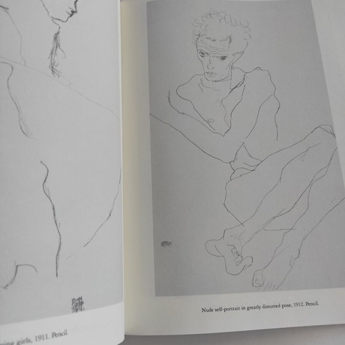 Schiele drawings like new, 44 black and white sketches