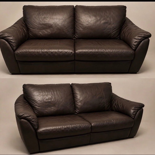 Leather sofa set, nearly new
