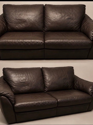 Leather sofa set, nearly new