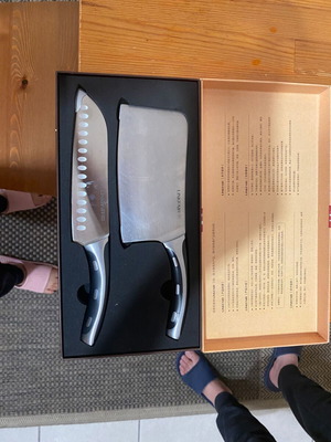 Σετ μαχαιριών κουζίνας με μαχαίρι santoku και μπαλτά