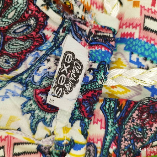 Exes maxi dress used, colorful boho tribal print, size S