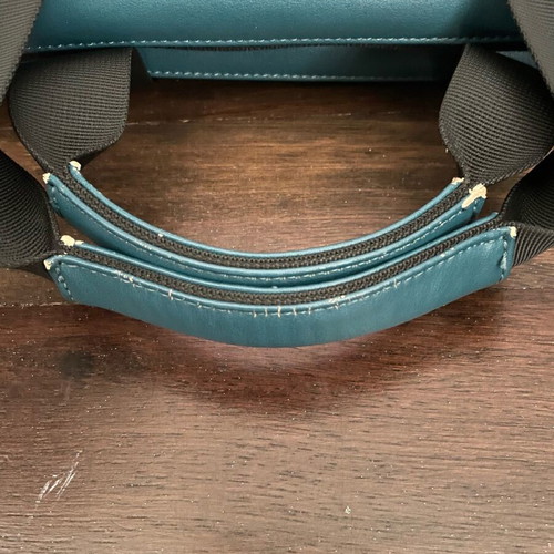Moleskine Leather Laptop Bag Blue Like New