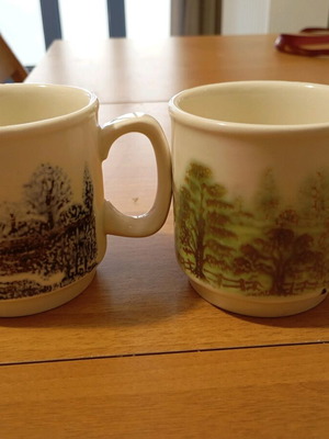 Porcelain English Mugs Like New