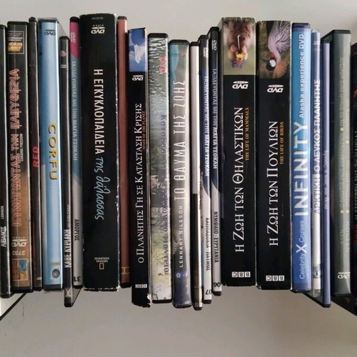 DVD collection like new, 36 DVDs and 13 videocassettes