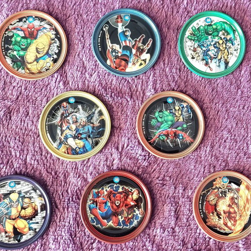 Marvel Heroes XL collectible metal caps set 41-50