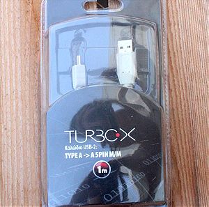 Turbo-X Καλώδιο USB 2.0 Type A σε Mini 5Pin M/M (1m)