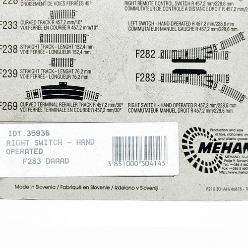 Mehano Train Line Points set of 2 new, sealed