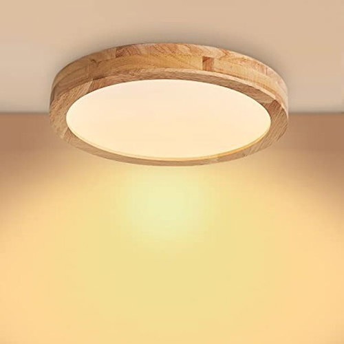 Baerolc LED ceiling light 20 W, 3000 K, wooden frame, like new