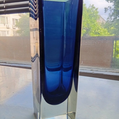 Murano vase 17.5 cm used with minor chips