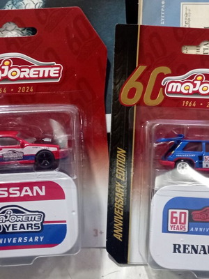 Αυτοκινητάκια Majorette Nissan και Renault 60 χρόνια έκδοση επετείου καινούργια