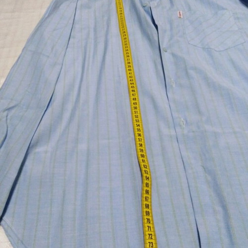 Men's striped shirt like new, blue with yellow stripes