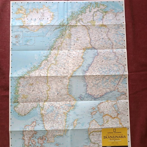 National Geographic Scandinavia map like new
