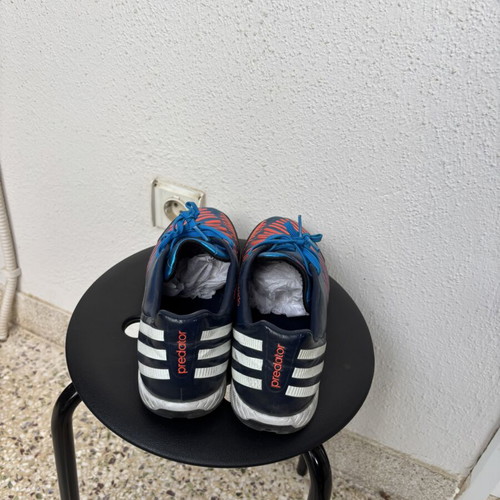 Adidas Predator football shoes used, men's size 42 2/3, blue and red