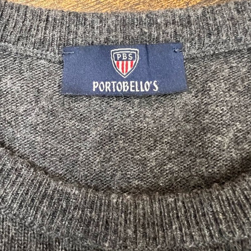 Portobello’s men’s sweater in anthracite, size Large, like new