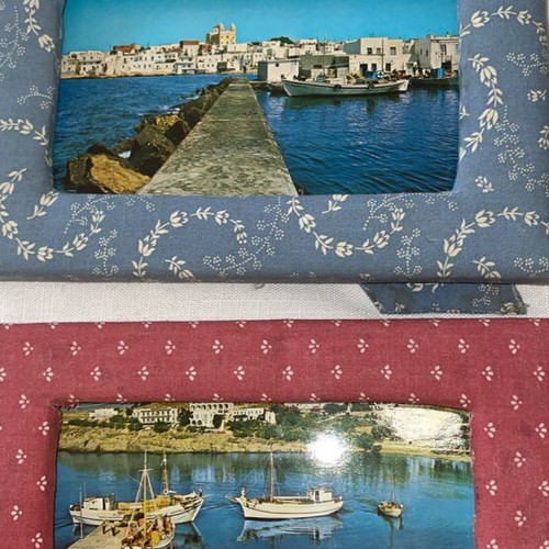 Laura Ashley handmade frames set of 2, new with fabric
