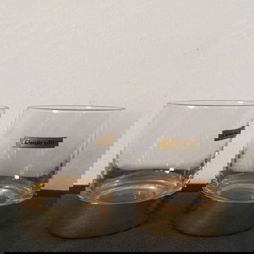 Σετ ποτήρια Dior μεταχειρισμένα, vintage με μεταλλική βάση χρυσού