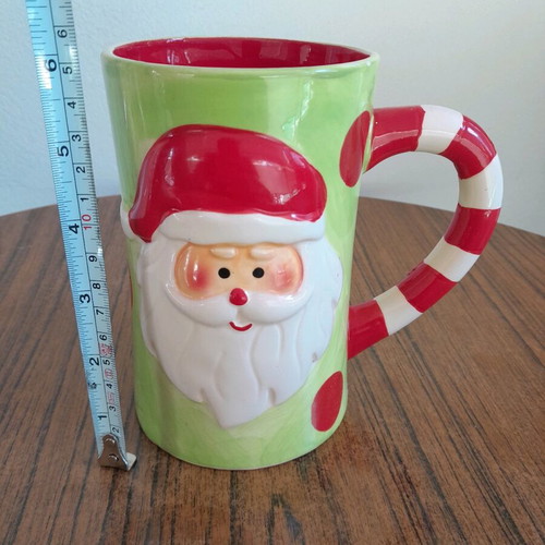 Decorative tall mugs like new, set of 2 pieces